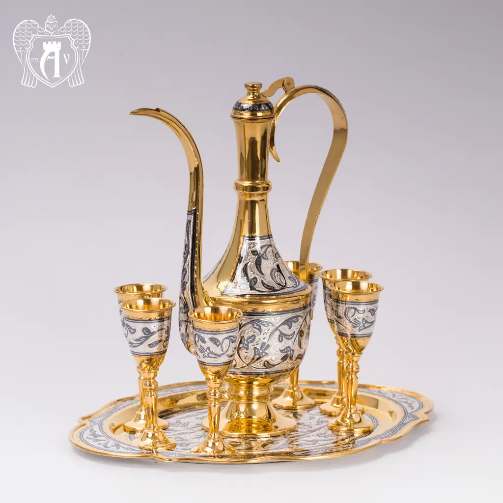 Коньячный сервиз из серебра  «Мармарис» - фото 3