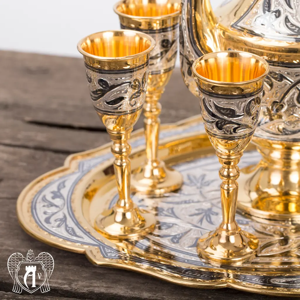 Коньячный сервиз из серебра  «Мармарис» - фото 6