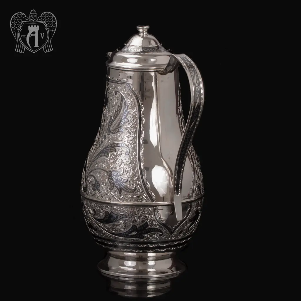 Большой кувшин для напитков из серебра «Колосс» - фото 2