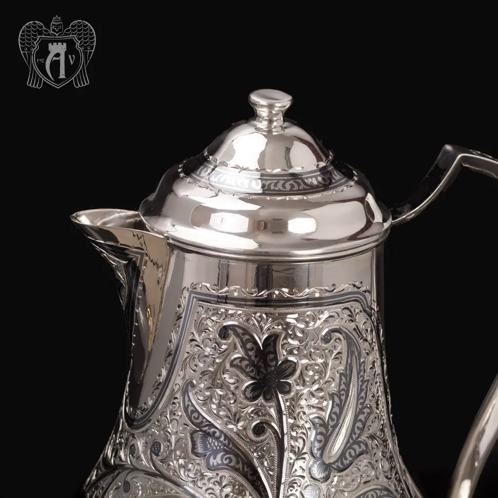 Большой кувшин для напитков из серебра «Колосс» - фото 3