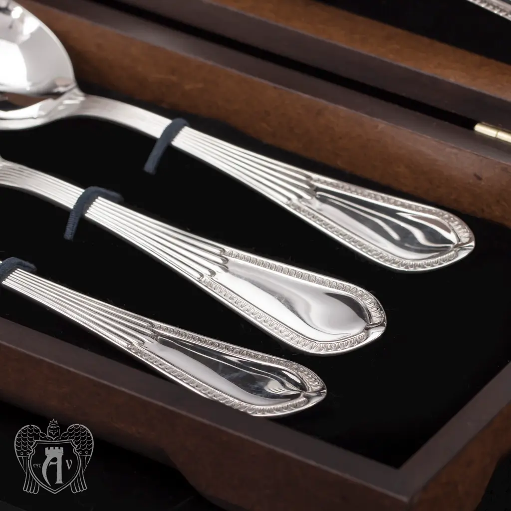 Набор десертных ложек из серебра на 6 персон «Элегант» 6 предметов - фото 3