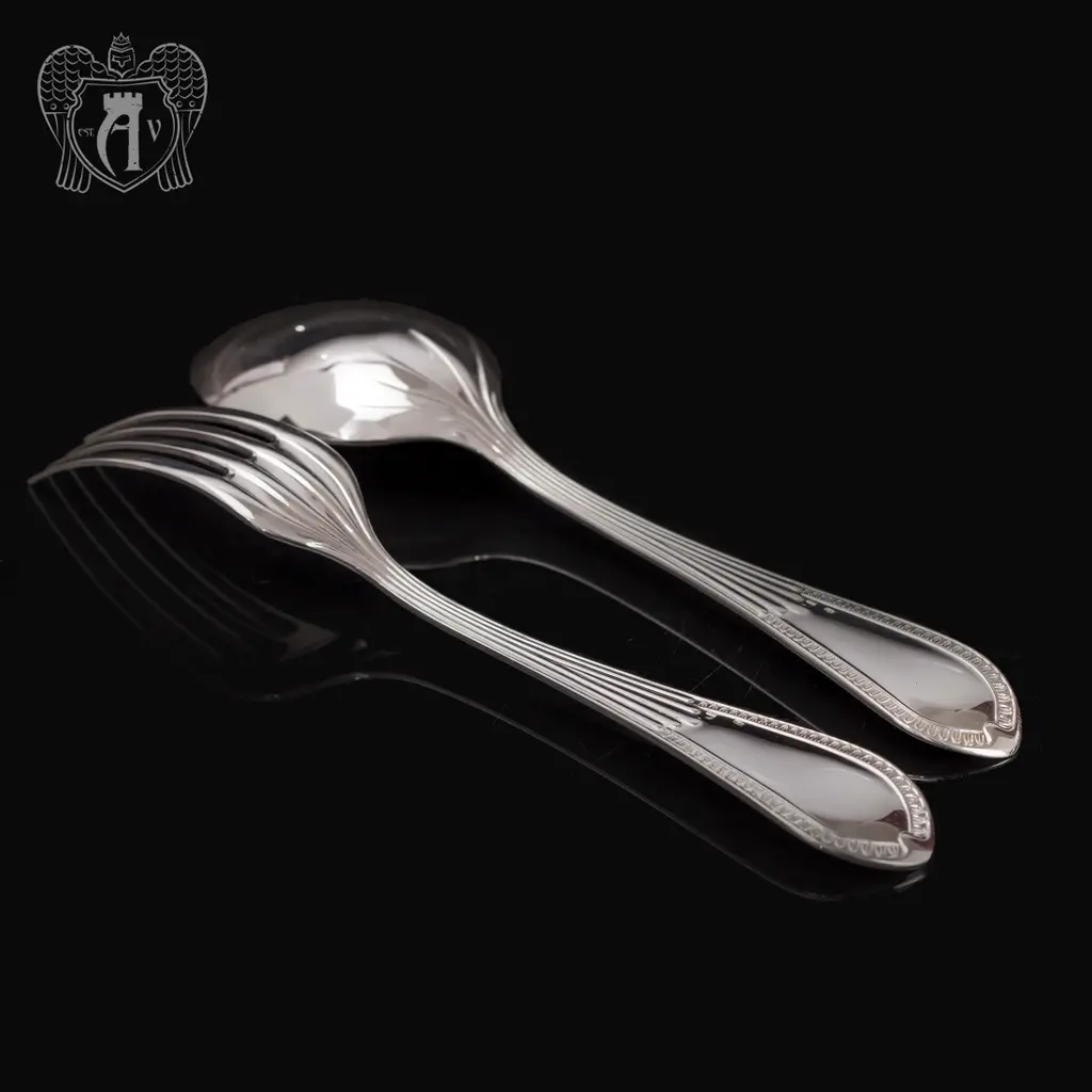 Десертный набор столового серебра «Элегант» 24 предмета - фото 4