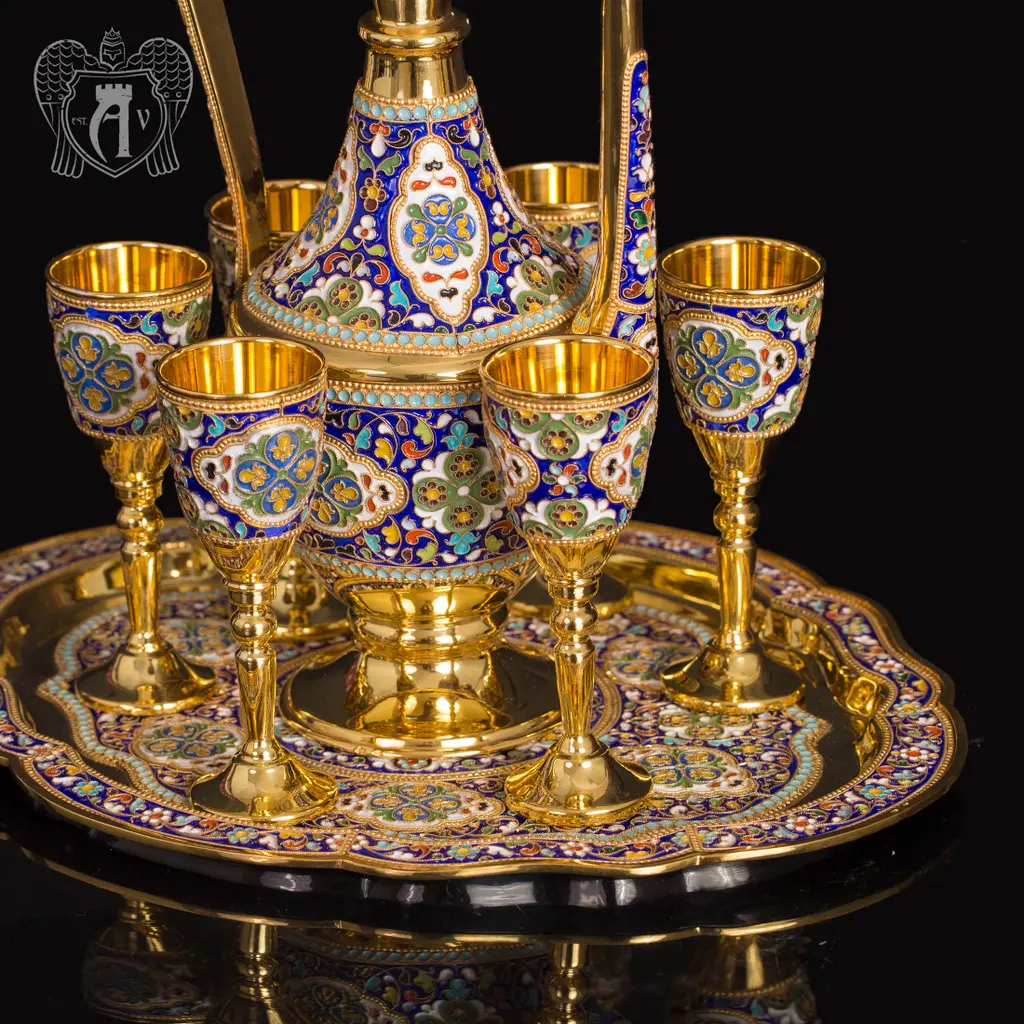 Коньячный сервиз из серебра  «Сильмариллион» - фото 6