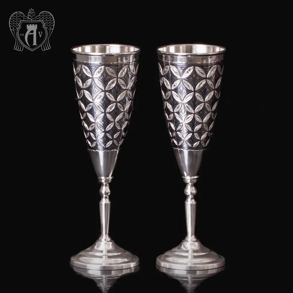 Набор бокалов из серебра «Готика»  6 шт - фото 2