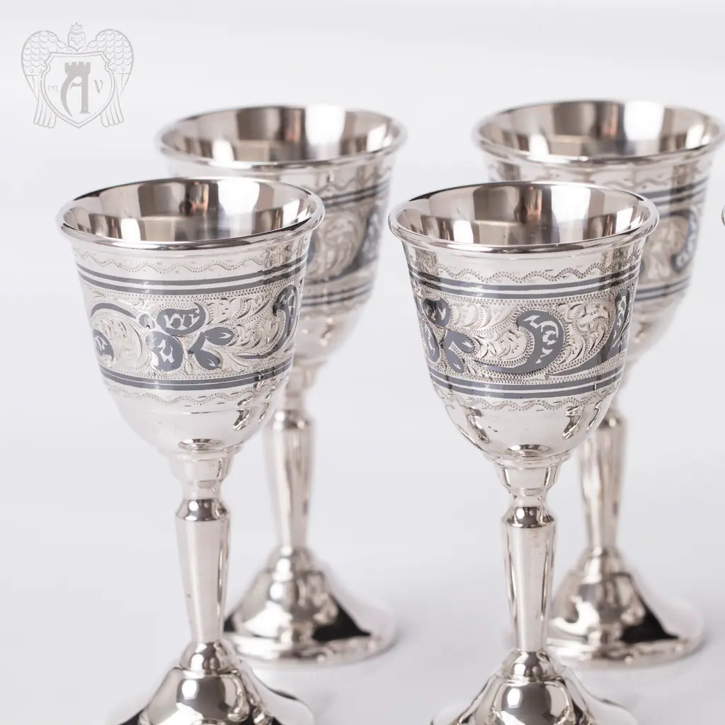 Рюмки  серебряные  «Тюльпан» - фото 3