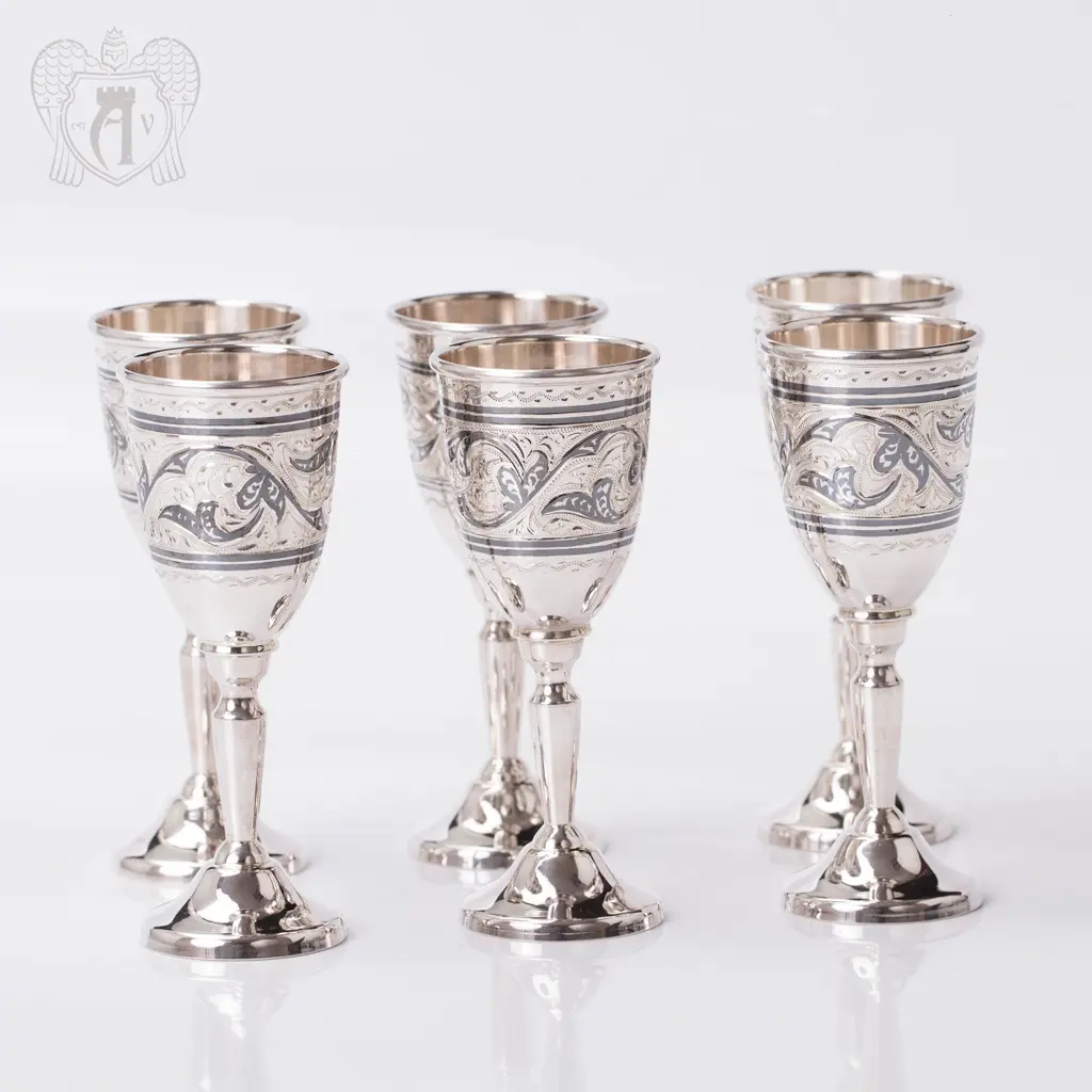 Набор рюмок из серебра  «Классика» - фото 4