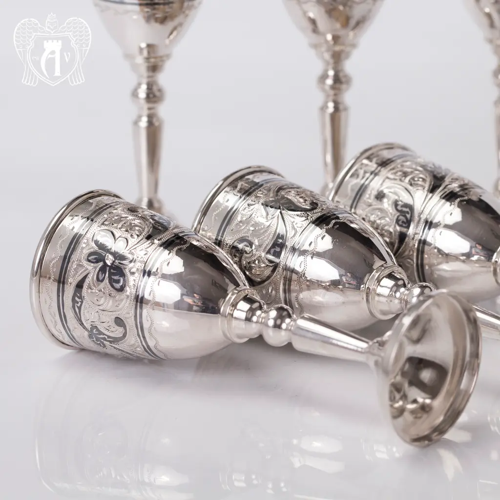 Набор рюмок из серебра  «Канцлер» - фото 2