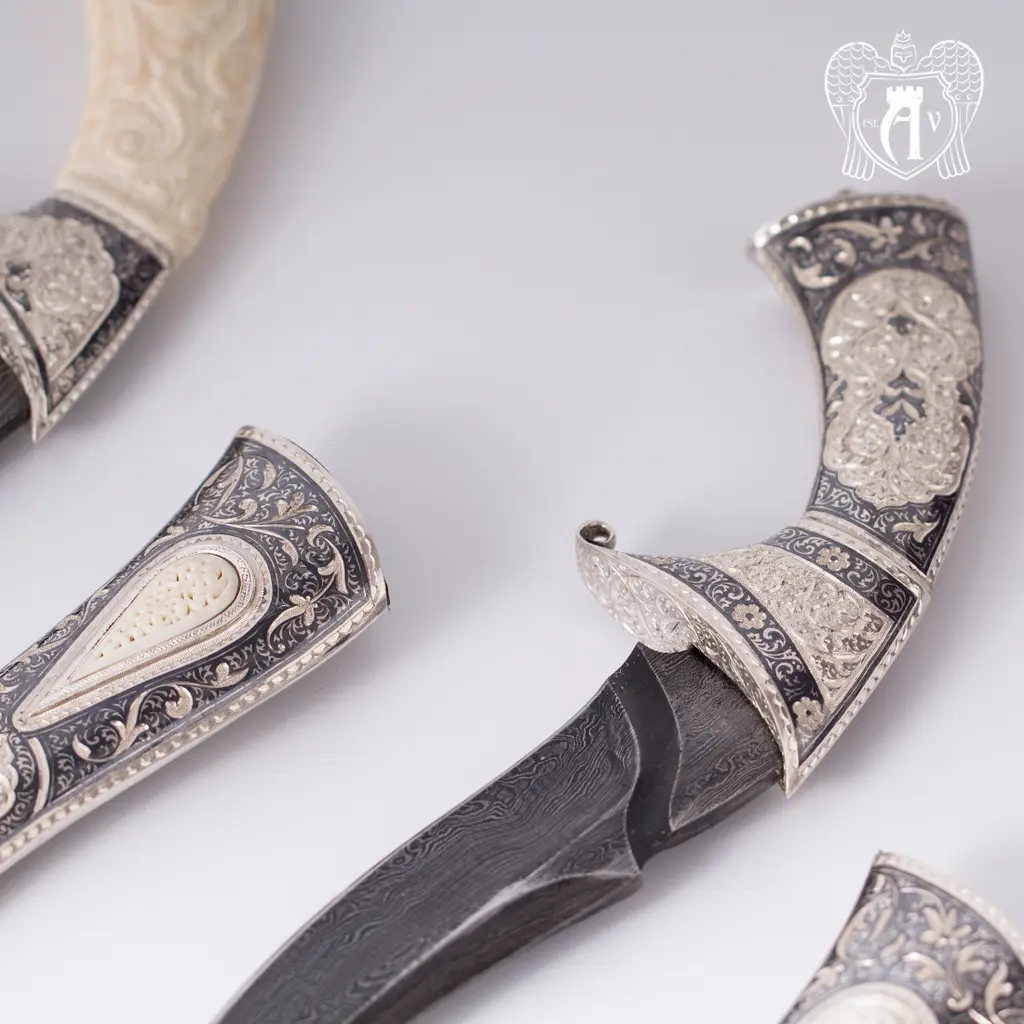 Кинжал из серебра (турецкий ятаган)  «Тамплиер» - фото 2