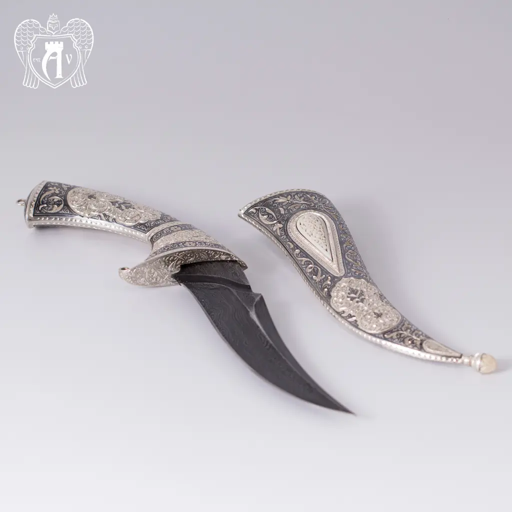 Кинжал из серебра (турецкий ятаган)  «Тамплиер» - фото 4