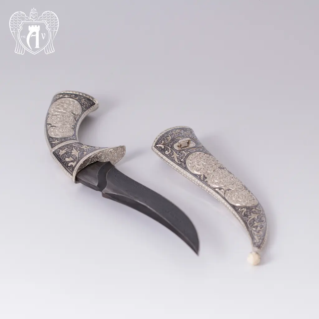Кинжал из серебра (турецкий ятаган)  «Тамплиер» - фото 5