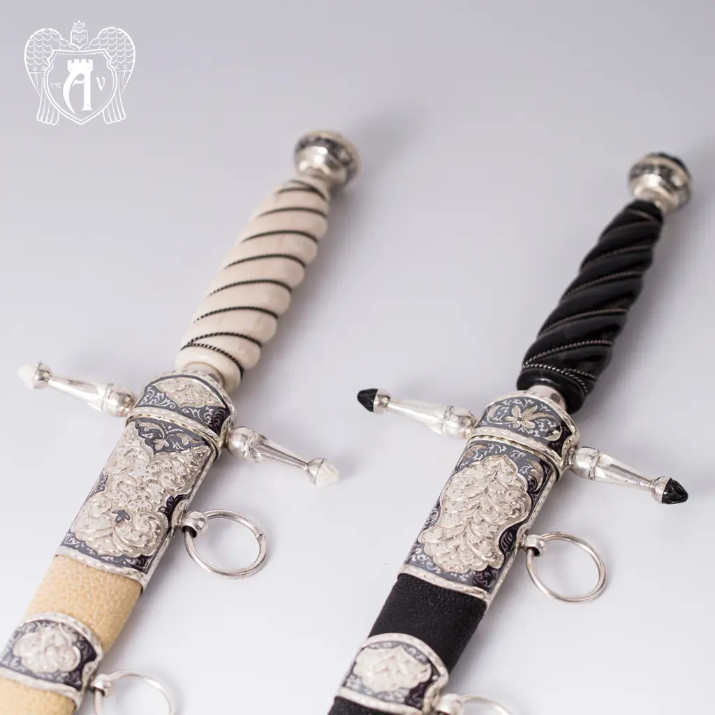 Офицерский морской кортик  из серебра  «Морской волк» - фото 2