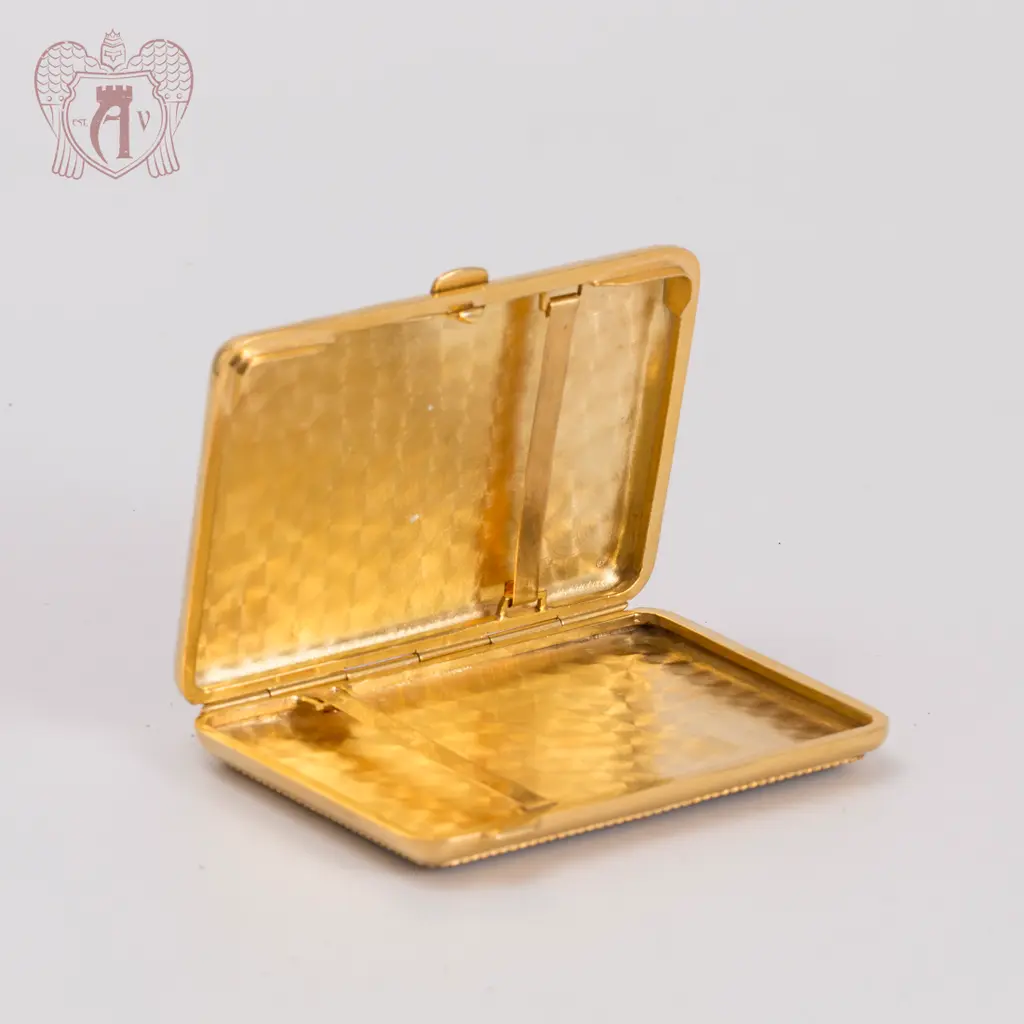 Серебряный портсигар с эмалью «Аристократ» - фото 4