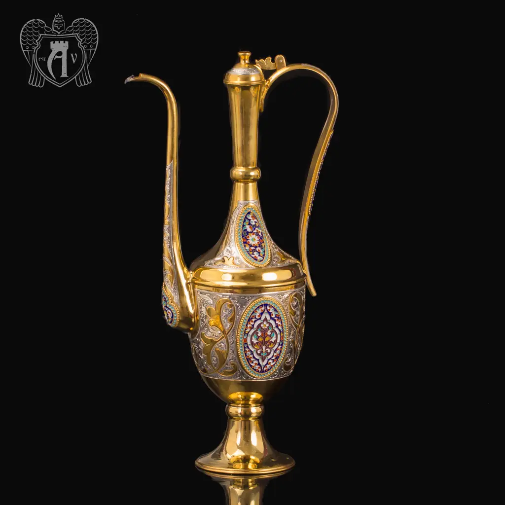 Винный сервиз из серебра с позолотой и эмалью «Империал» - фото 2