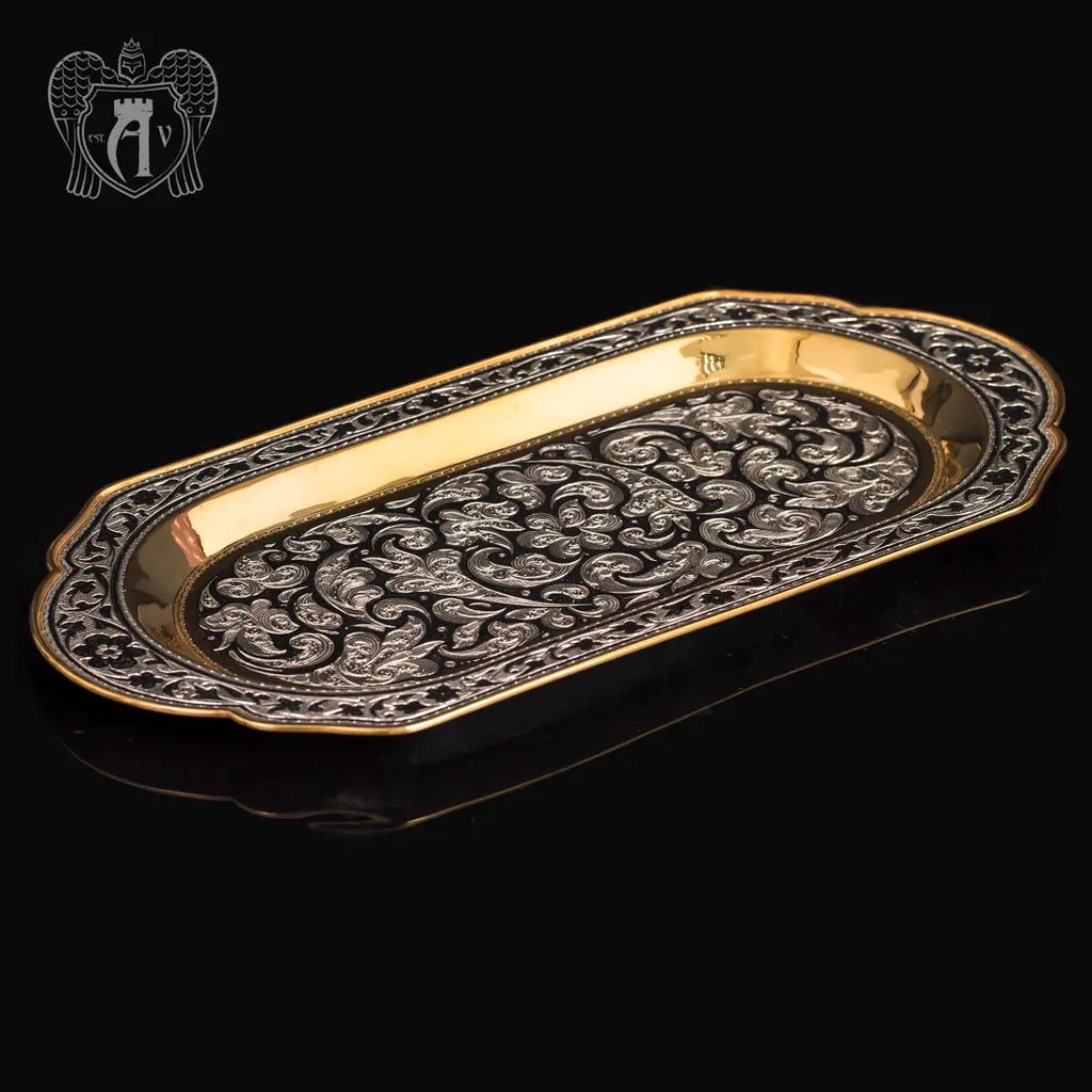 Набор для воды кувшин и два стакана из серебра «Легенда» - фото 6