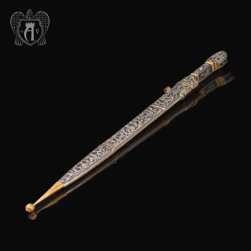 Кинжал из серебра с позолотой и эмалью «Царский» - фото 2