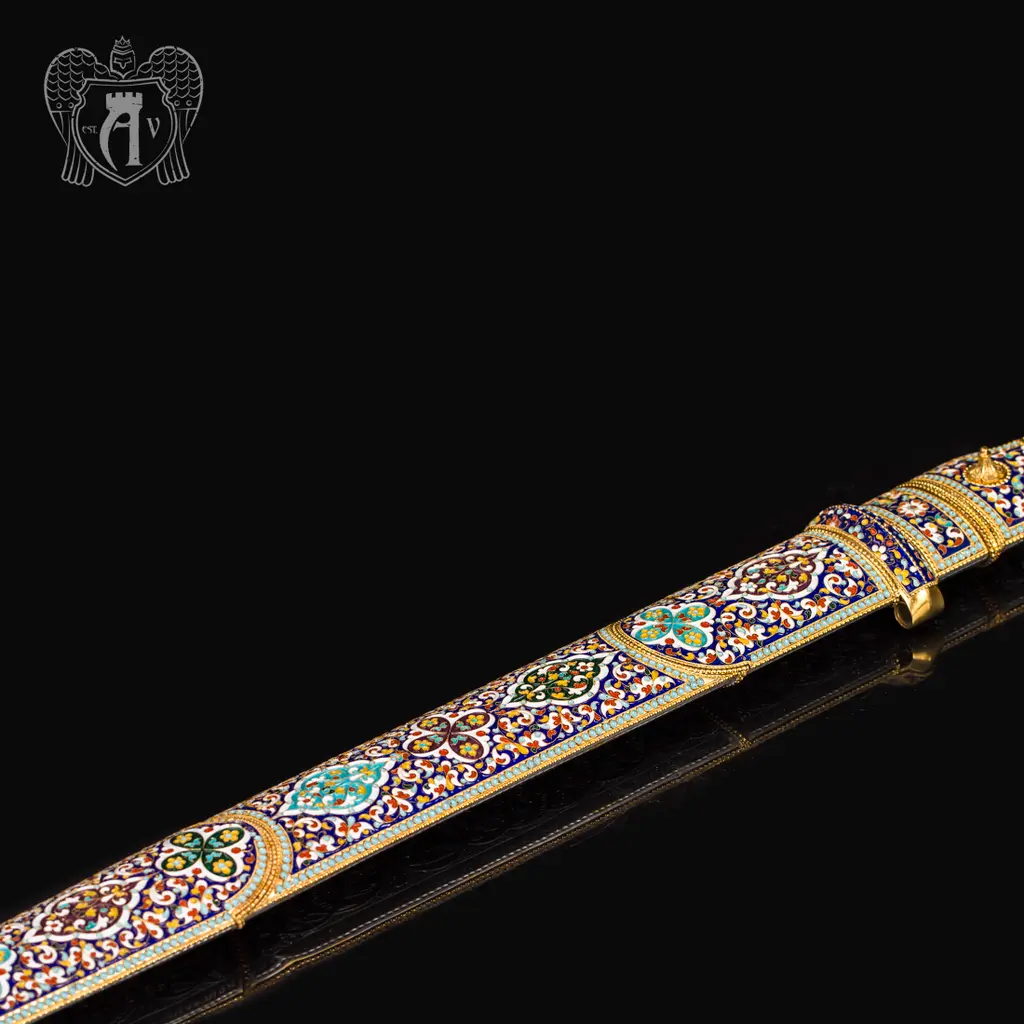 Кинжал из серебра с позолотой и эмалью «Царский» - фото 3