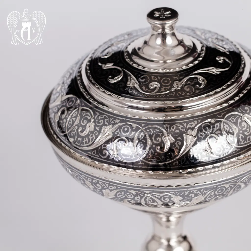 Серебряная икорница\\креманка «Триумф» 20292 - фото 6