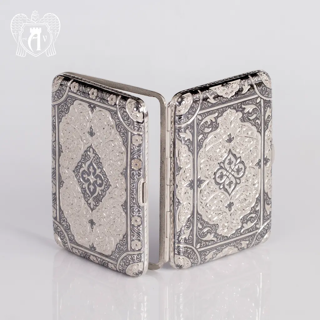 Портсигар из серебра «Канцлер» двусторонний - фото 5