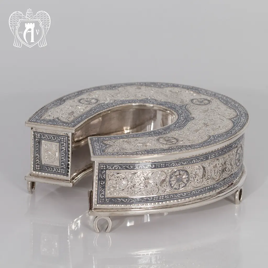 Серебряная шкатулка ручной работы «Подкова» - фото 3