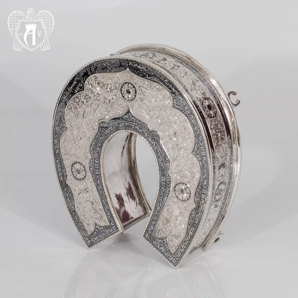 Серебряная шкатулка ручной работы «Подкова» - фото 6