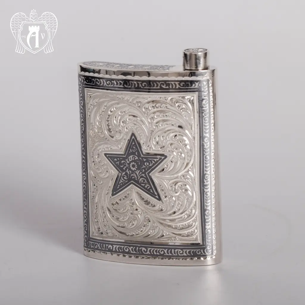 Серебряная фляжка  «Звезда» - фото 3
