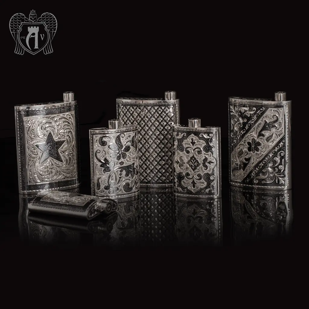 Серебряная фляжка  «Звезда» - фото 4