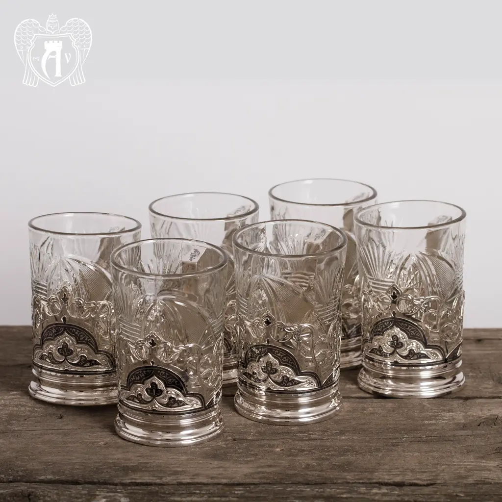 Набор подстаканников из  серебра «Гармония» - фото 4