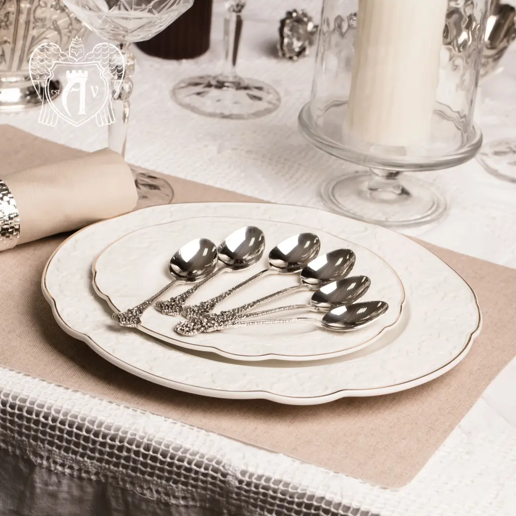 Кубачинские чайные ложки ручной работы «Ажурная» комплект 6 шт - фото 5