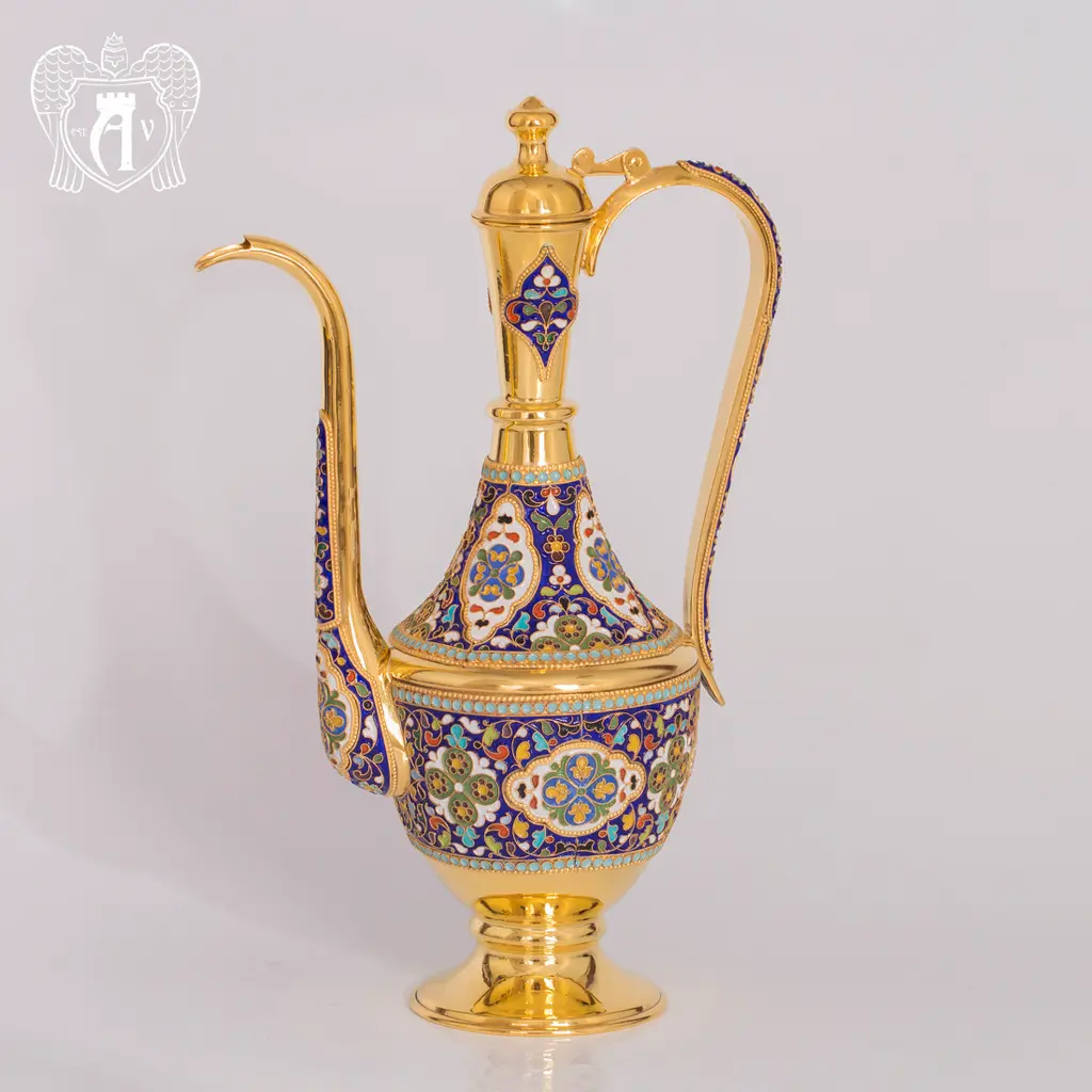 Кувшин из серебра для коньяка с эмалью «Сильмариллион» - фото 2