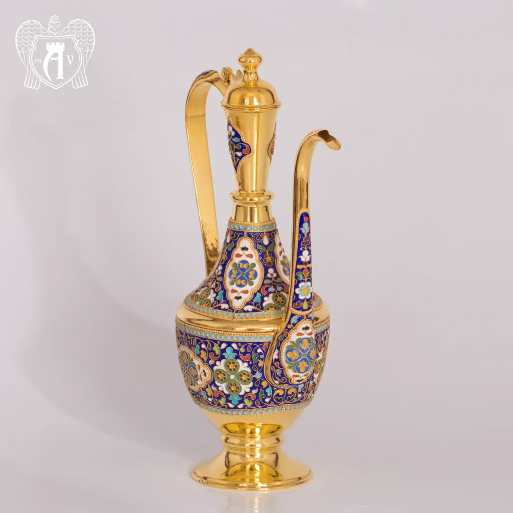 Кувшин из серебра для коньяка с эмалью «Сильмариллион» - фото 3