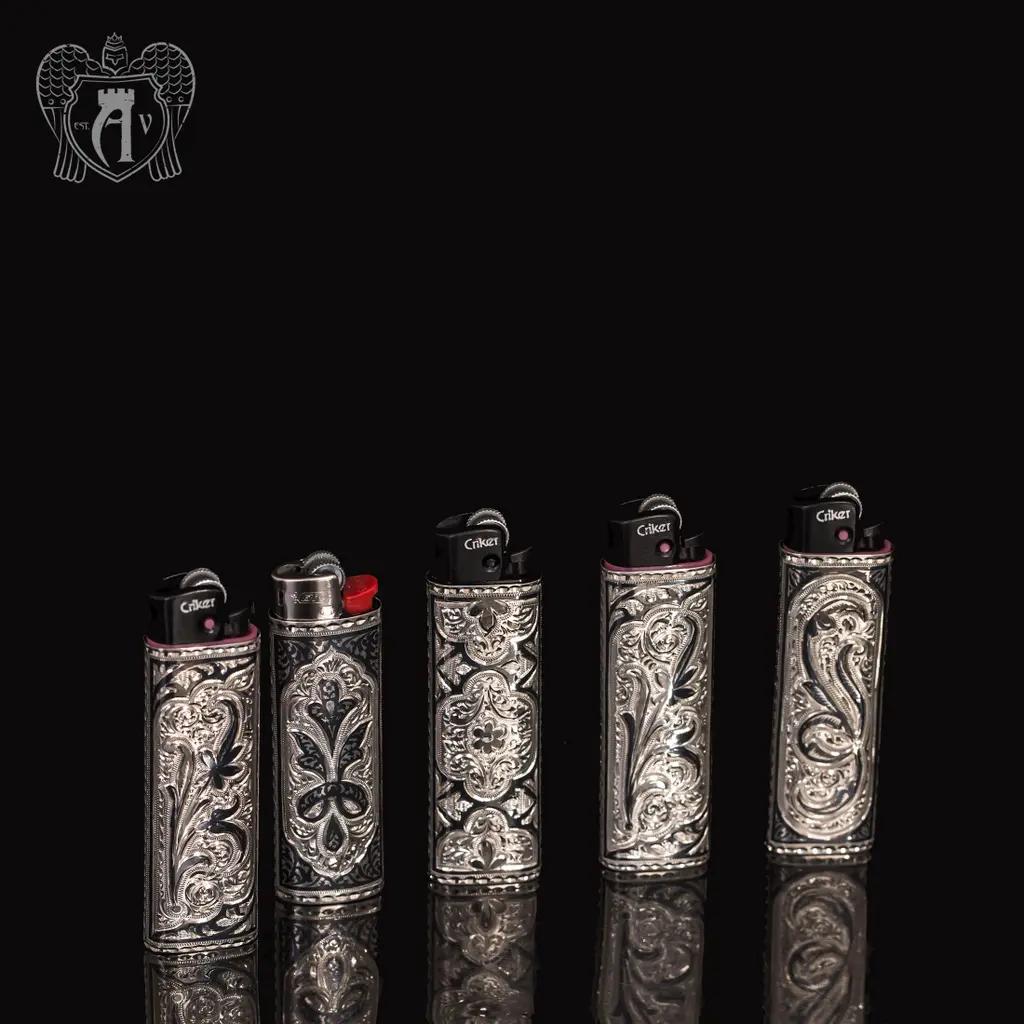 Зажигалка серебряная  «Мистраль» - фото 2