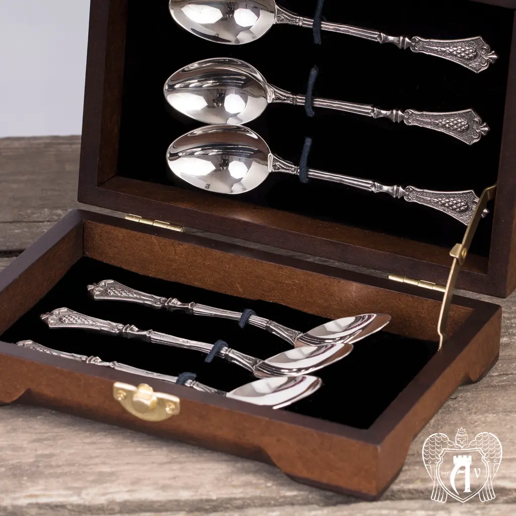 Кубачинские чайные ложки ручной работы «Винтаж» комплект 6 шт - фото 4