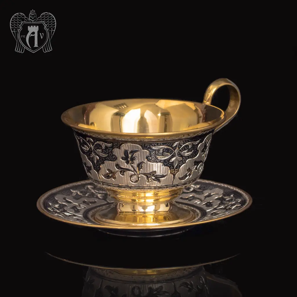 Серебряный сервиз чайный «Ампир» - фото 3