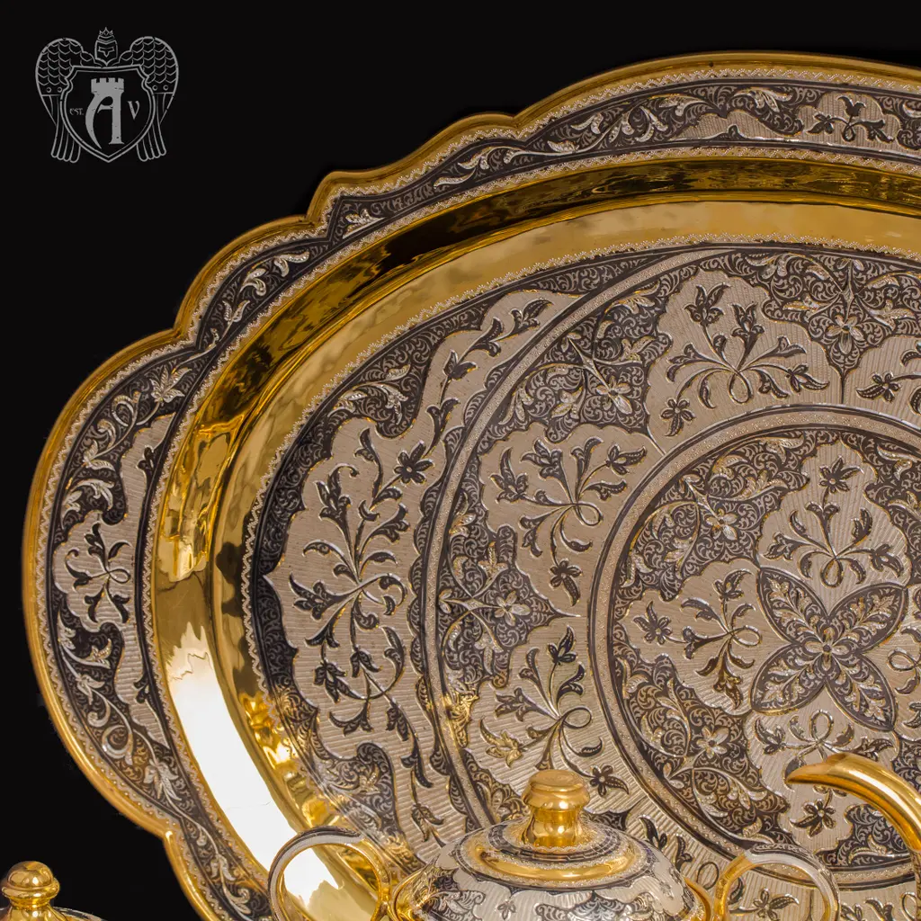 Серебряный сервиз чайный «Ампир» - фото 4