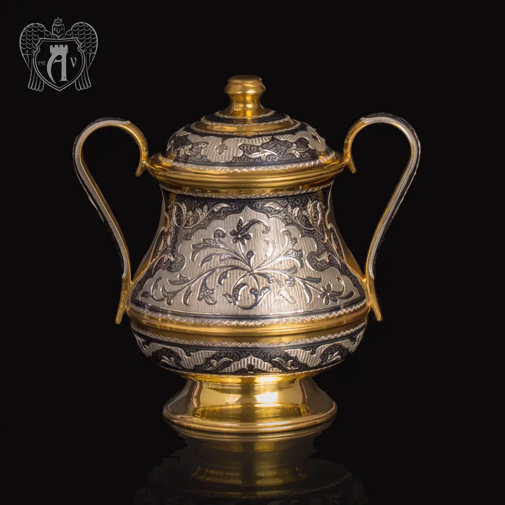 Серебряный сервиз чайный «Ампир» - фото 6