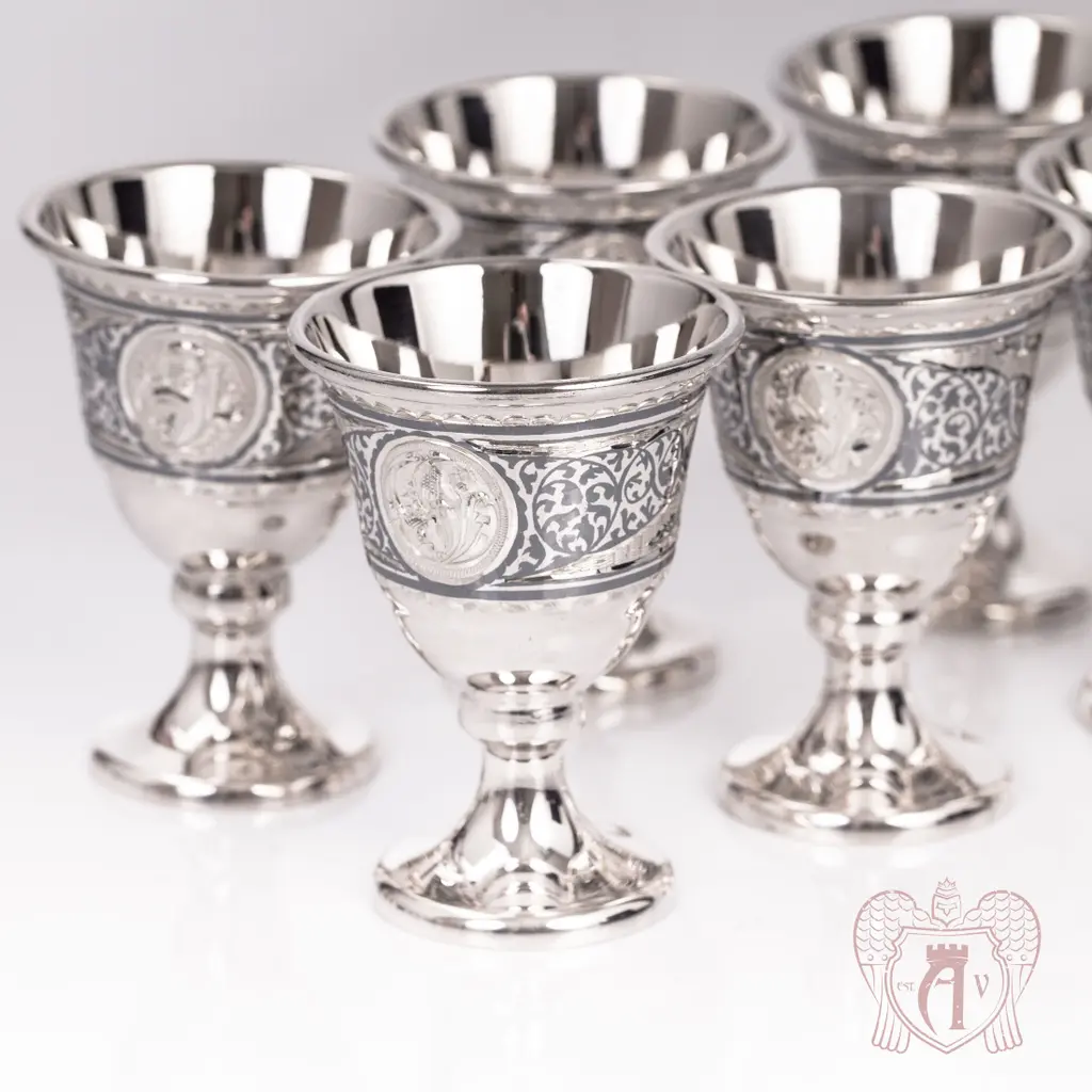 Набор серебряных рюмок «Дориан» - фото 2