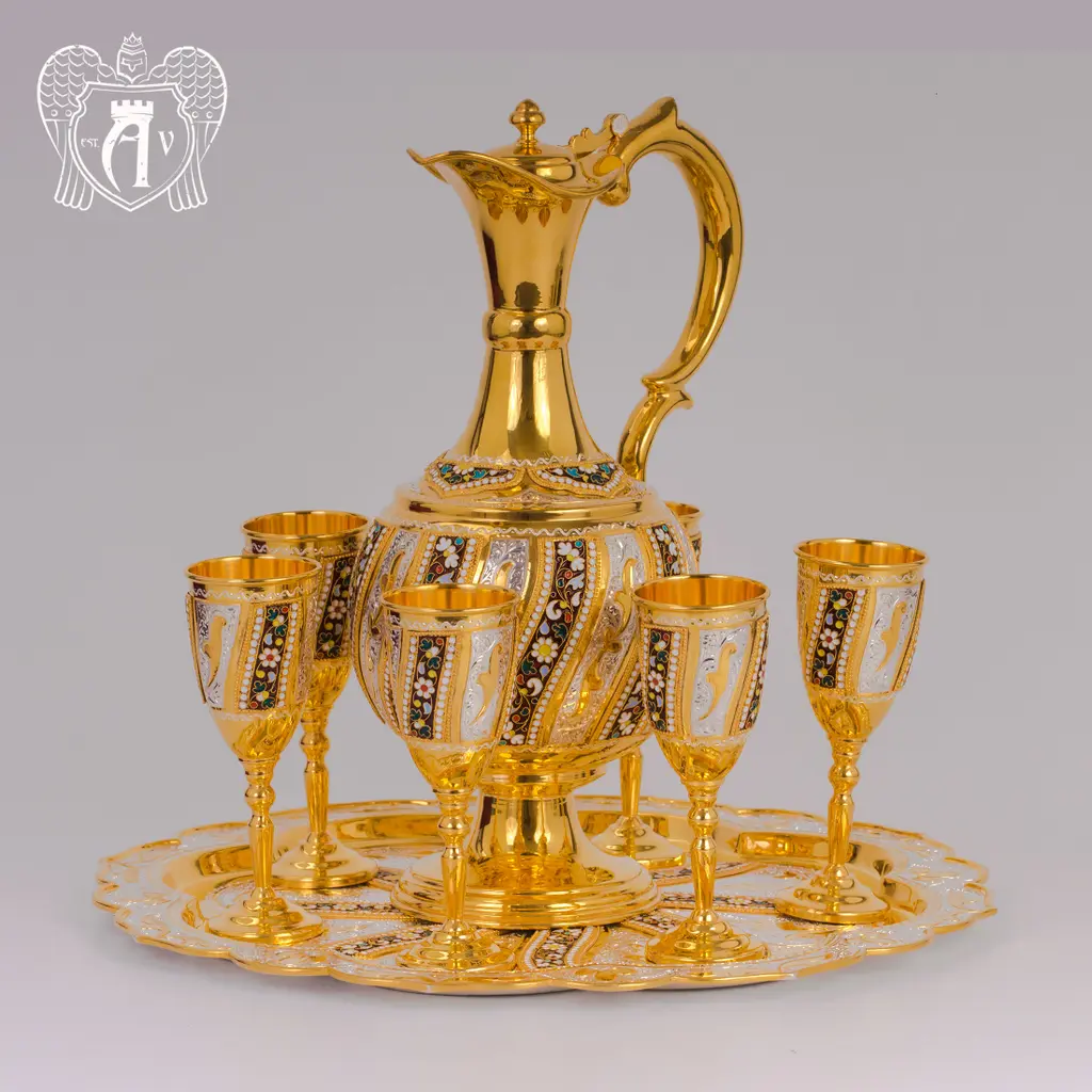 Винный сервиз из серебра с позолотой и эмалью «Борджиа» - фото 3