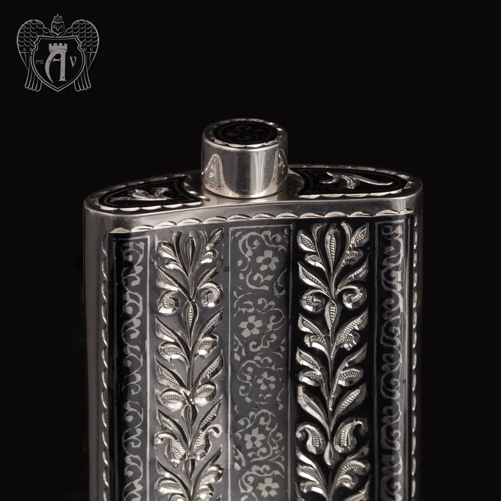 Серебряная фляжка маленькая «Тесей» - фото 3