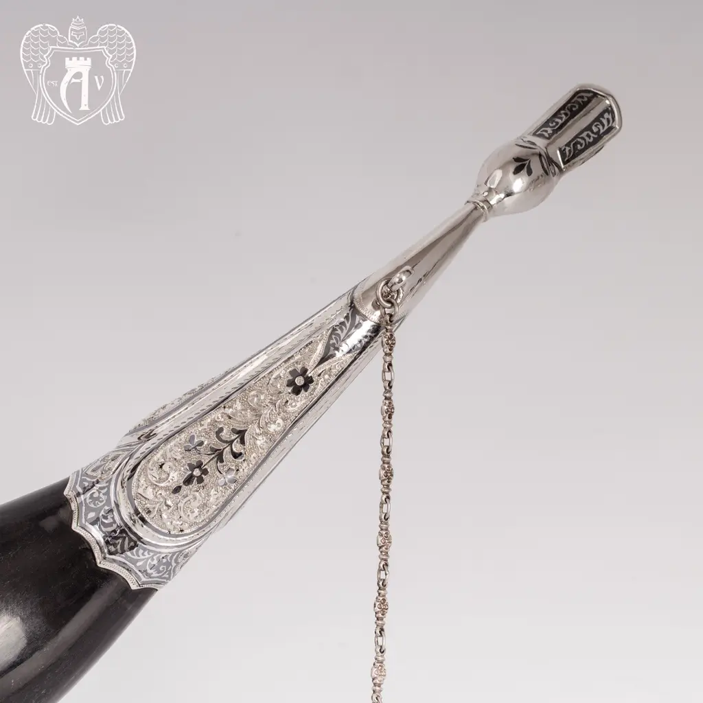 Большой рог для вина серебряный «Кунак» - фото 6