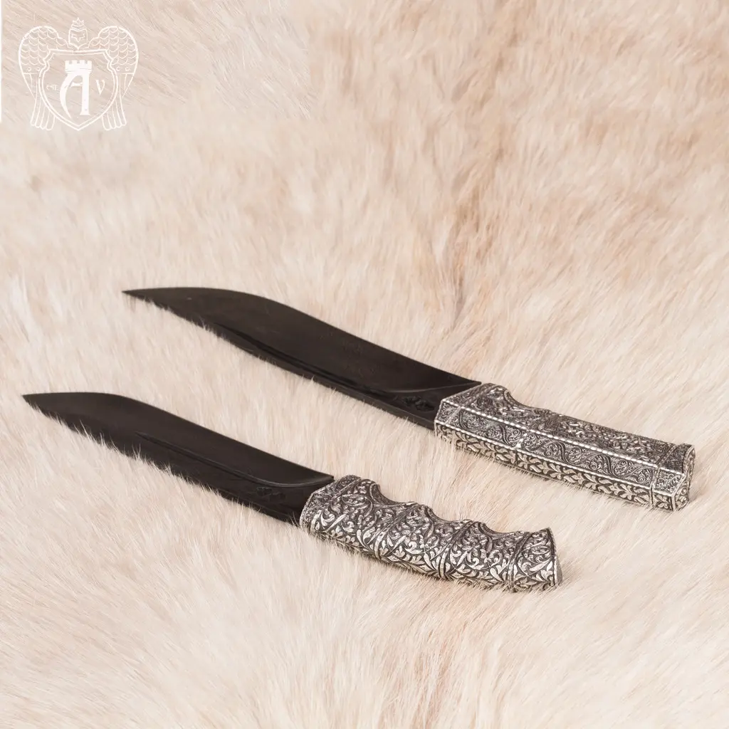 Авторский нож из Дамаска  «Ворон» - фото 2
