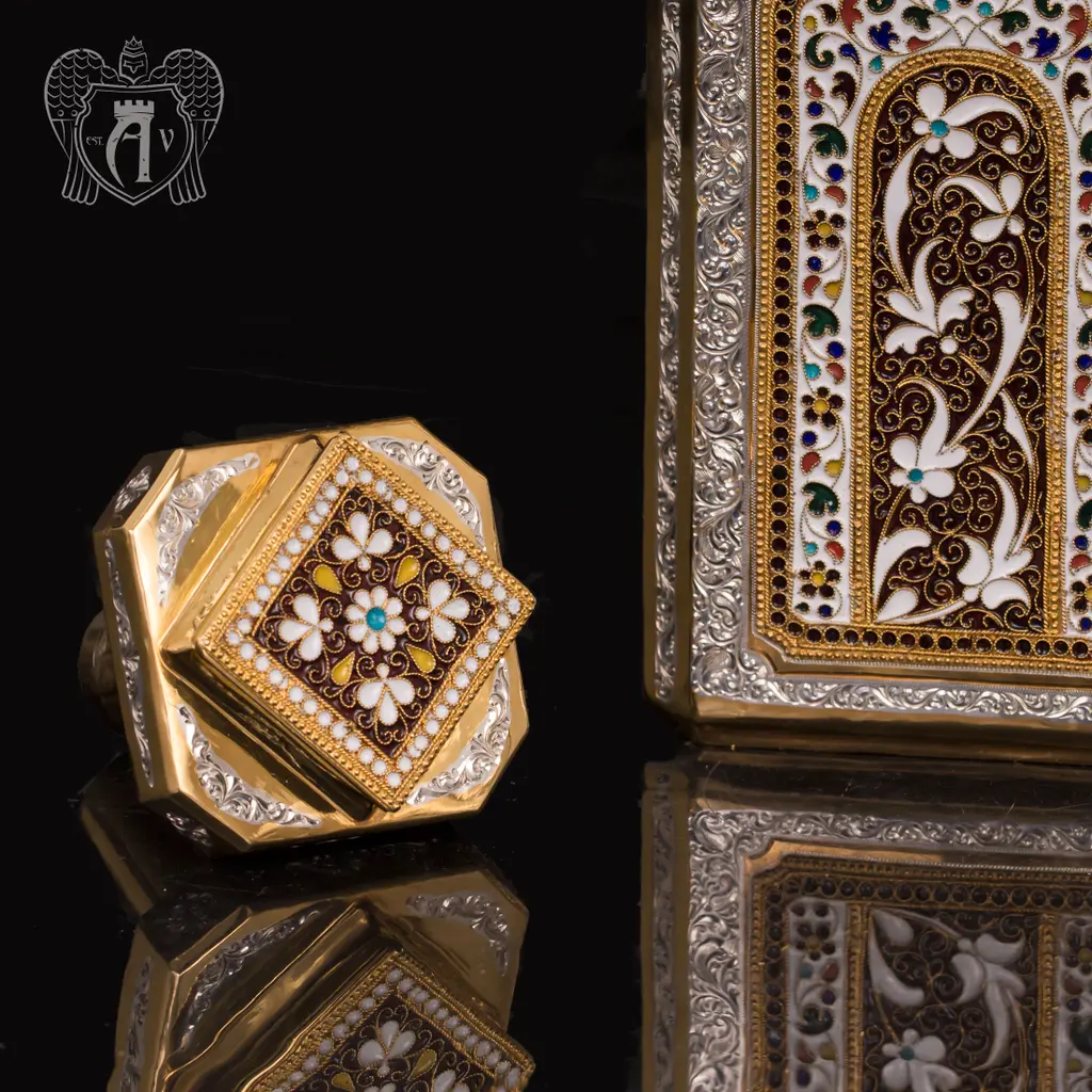 Водочный графин  «Освальд» с золочением и эмалью - фото 3