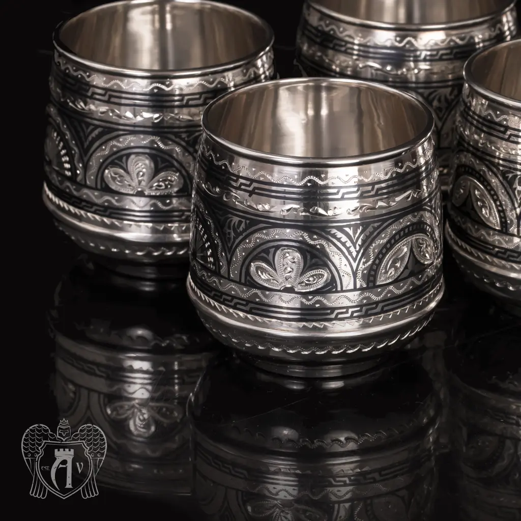 Набор  стаканов из серебра  «Верона 2» 2 шт - фото 2