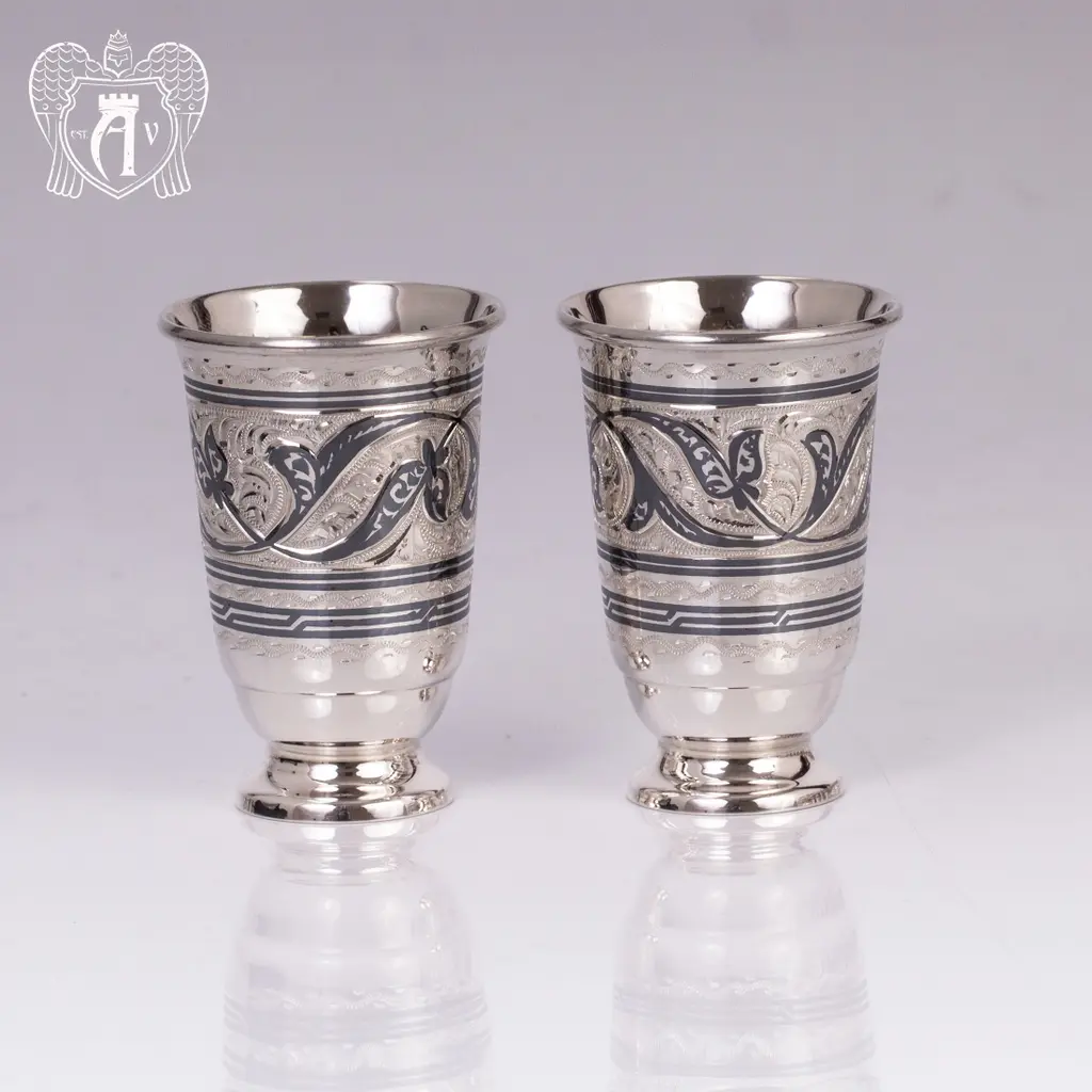 Набор серебряных стопок  «Лоза» - фото 2