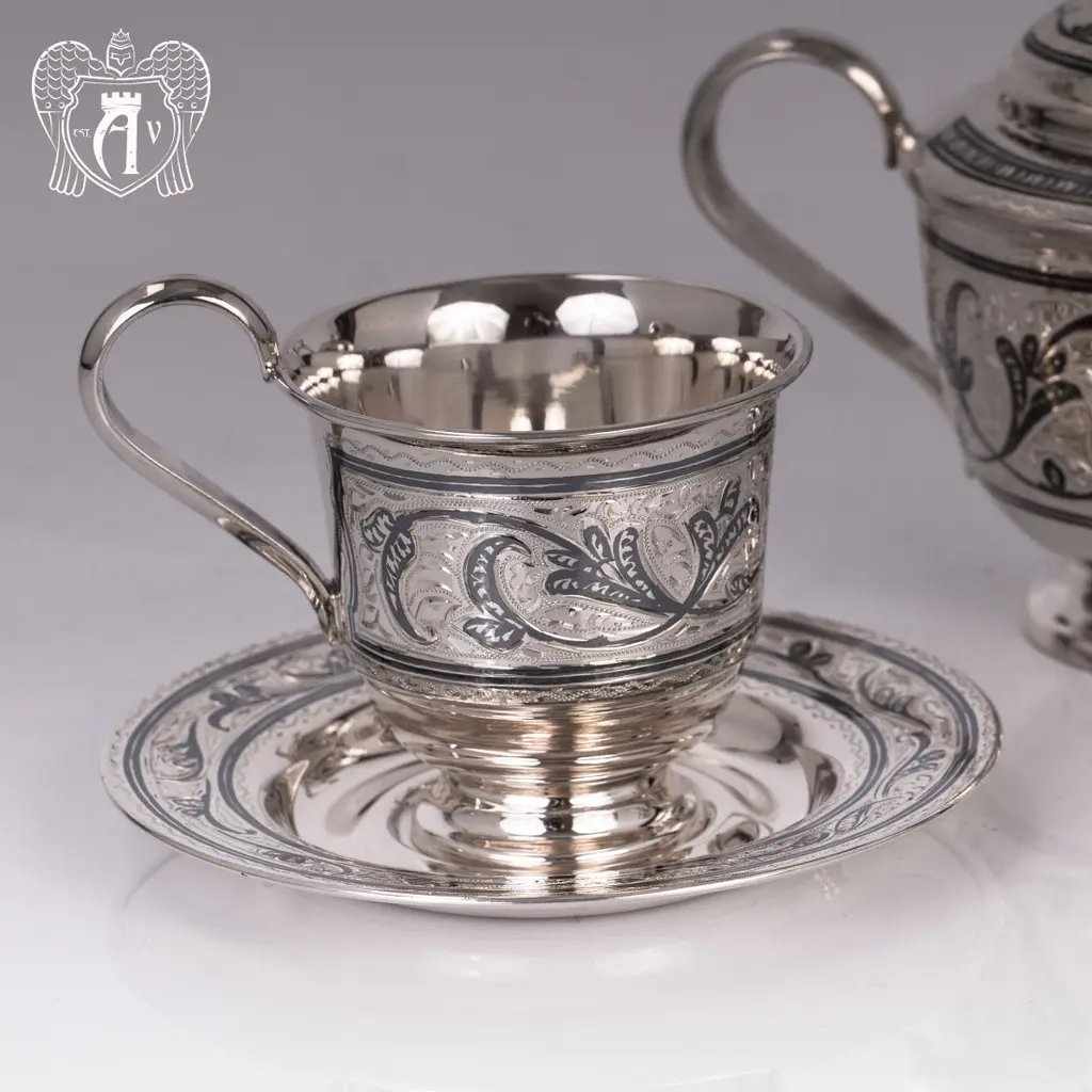 Набор чайный серебряный «Лоза» - фото 3