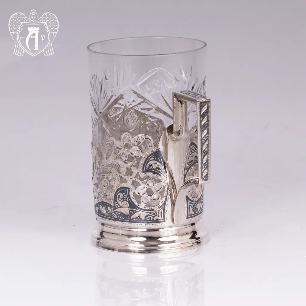 Набор подстаканников из  серебра «Двуглавый орел» - фото 3
