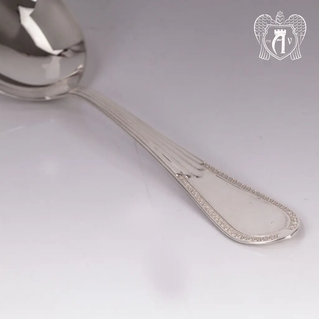 Серебряная ложка для салата  «Элегант» - фото 4