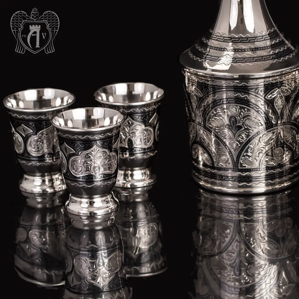 Графин водочный из серебра «Верона 2» - фото 3