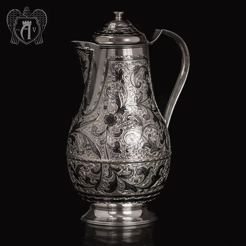 Большой кувшин и два стакана из серебра «Краса Востока» - фото 3