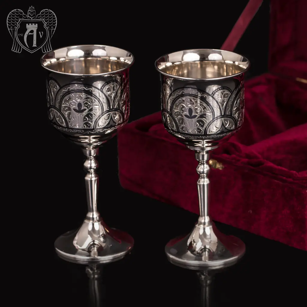 Бокалы серебряные «Мидас» пара - фото 2