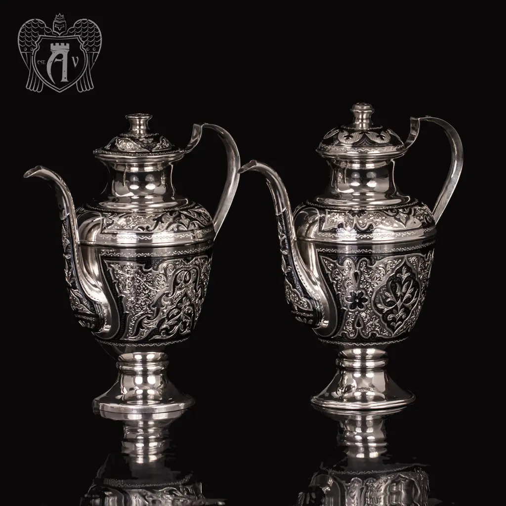 Кувшин для коньяка из серебра «Атлас» - фото 5